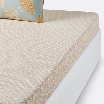 La Redoute Fougère Graphic 100% Cotton Percale Fitted Sheet
