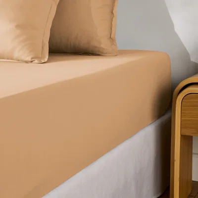 La Redoute Scenario Cotton Percale 200 Thread Count Fitted Sheet, 30cm Flap