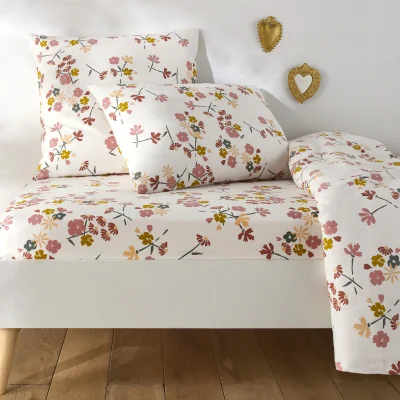 La Redoute Rosine Brushed Cotton Fitted Sheet For Mattress Height 25cm