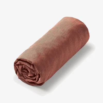 La Redoute Elina Washed Linen Fitted Sheet For Deep Mattresses (32cm)