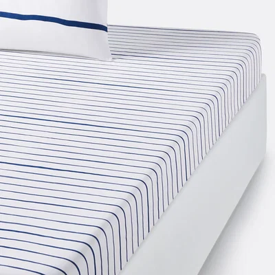 La Redoute Glenans Nautical Striped 100% Cotton Fitted Sheet