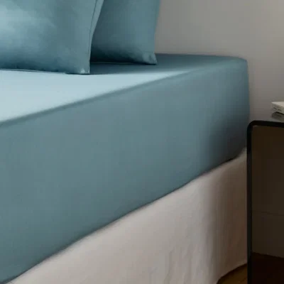 La Redoute Opale Cotton Satin 350 Thread Count Fitted Sheet, 30cm Flap