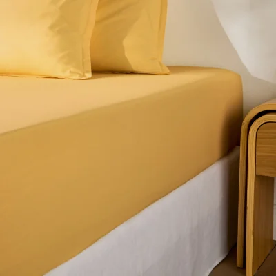 La Redoute Scenario Cotton Percale 200 Thread Count Fitted Sheet, 35cm Flap