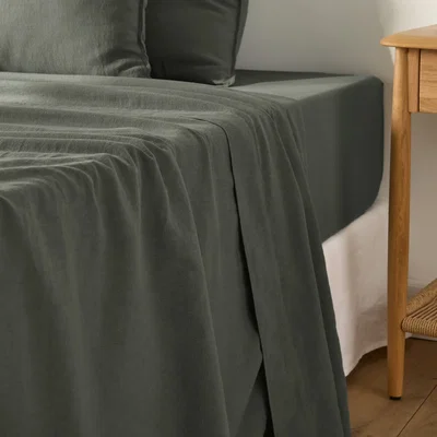 La Redoute Marnie Flat Sheet in Washed Cotton/Linen