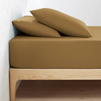 La Redoute Scenario Plain Organic Cotton Percale Fitted Sheet