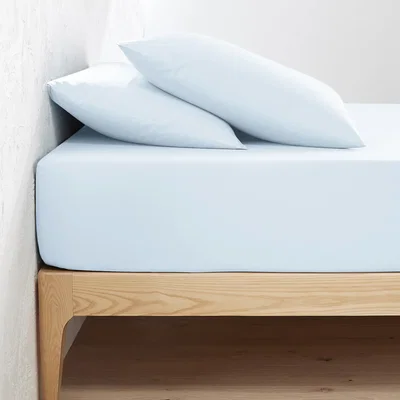 La Redoute Scenario Plain Organic Cotton Percale Fitted Sheet