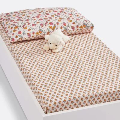La Redoute Bertille Floral Cotton Cot Fitted Sheet