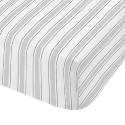 La Redoute Check And Stripe 100% Cotton Fitted Sheet