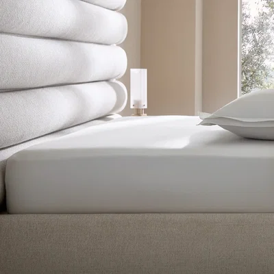 La Redoute Galor Cotton Sateen Fitted Sheet with 30cm Flap