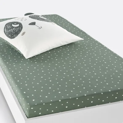 La Redoute Panda Mania Stars Cotton Fitted Sheet
