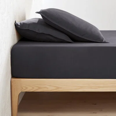 La Redoute Linot 35cm High Washed Linen Fitted Sheet