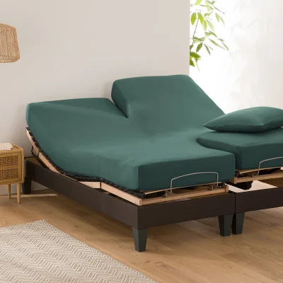 La Redoute Scenario Plain Cotton Fitted Sheet For Articulated Bed