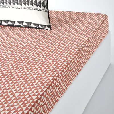 La Redoute Tiebele 25cm Flap Cotton Fitted Sheet