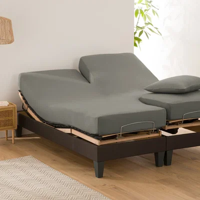 La Redoute Scenario Stretch Cotton Jersey Fitted Sheet For Articulated Beds