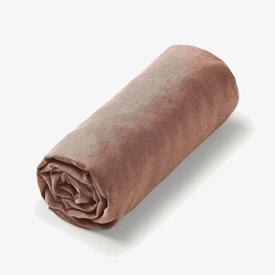 La Redoute Elina Washed Linen Fitted Sheet For Deep Mattresses (32cm)