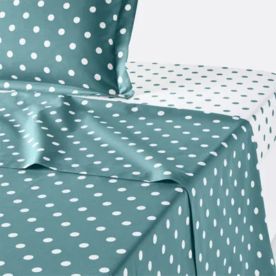 La Redoute Clarisse Polka Dot Cotton Flat Sheet