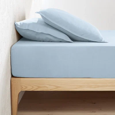 La Redoute Linot 100% Washed Linen Fitted Sheet For Deep Mattresses (30cm)