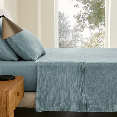 La Redoute Yafa Flat Sheet in Organic Cotton Muslin