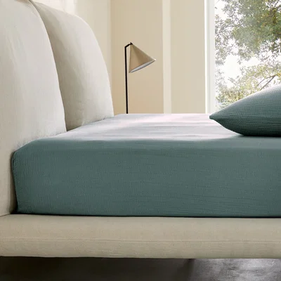 La Redoute Yafa Organic Cotton Muslin Fitted Sheet