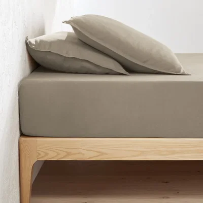 La Redoute Linot 35cm High Washed Linen Fitted Sheet