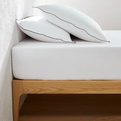 La Redoute Victor Plain Washed Cotton Satin Fitted Sheet