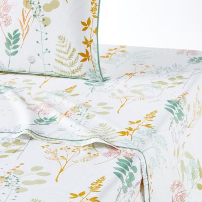 La Redoute Herbarium Floral 100% Cotton Percale 200 Thread Count Flat Sheet