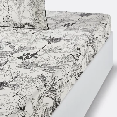 La Redoute Palmeira 30cm High Cotton Percale Fitted Sheet
