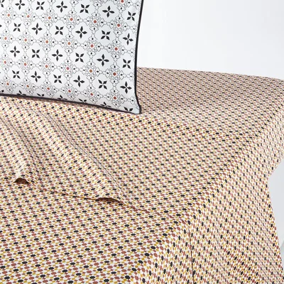 La Redoute Teyben Tiled 100% Cotton Flat Sheet