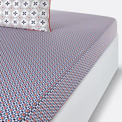 La Redoute Zehia Tiled Cotton Fitted Sheet