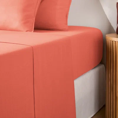 La Redoute Scenario Plain Washed Cotton Flat Sheet