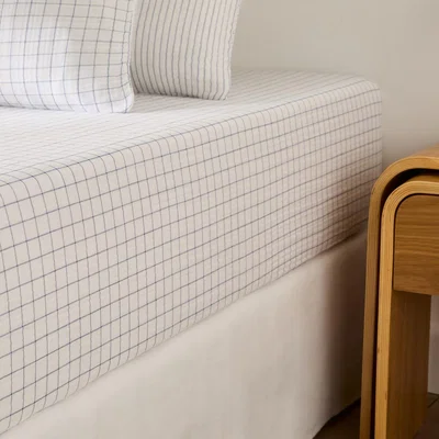 La Redoute Cotto Fitted Sheet in Cotton Muslin with 30cm Flap