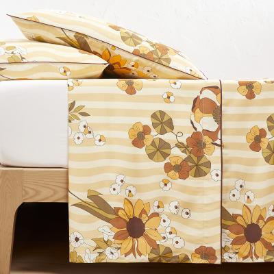 La Redoute Solanne Vintage Floral 100% Cotton Satin Flat Sheet