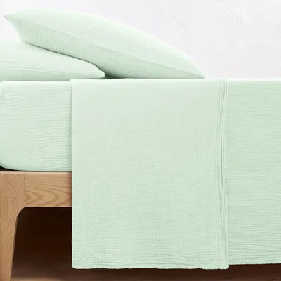 La Redoute Kumla Plain Cotton Muslin Flat Sheet