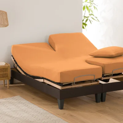 La Redoute Scenario Plain Cotton Fitted Sheet For Articulated Bed