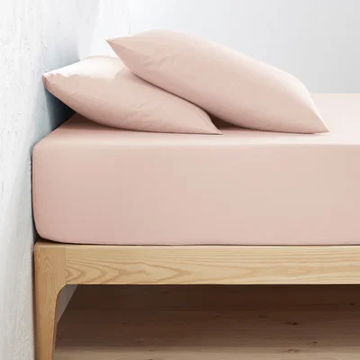 La Redoute Scenario Plain Organic Cotton Percale Fitted Sheet
