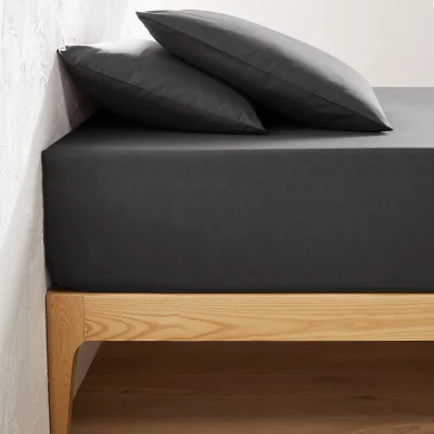 La Redoute Scenario Plain Cotton Fitted Sheet For Deep Mattresses (32cm)