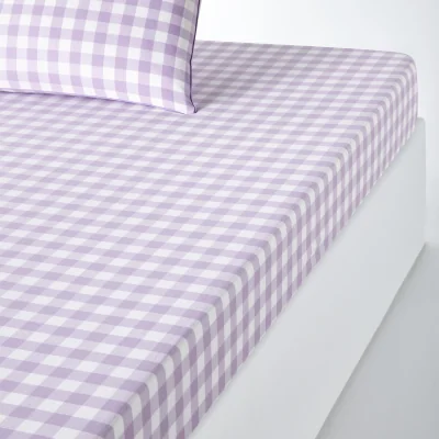 La Redoute Veldi Purple 30cm Flap Cotton Fitted Sheet
