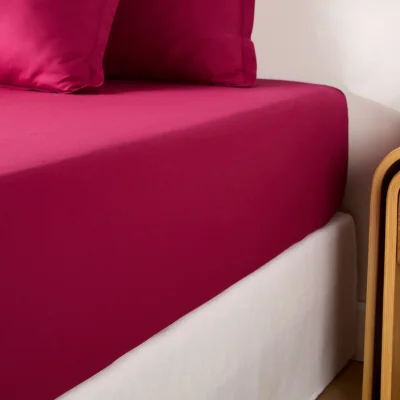 La Redoute Scenario Cotton Percale 200 Thread Count Fitted Sheet, 30cm Flap