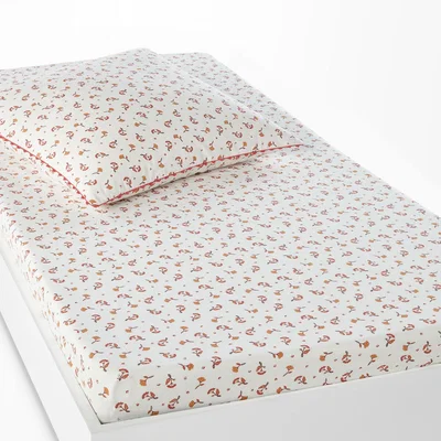 La Redoute Sabana Floral 100% Washed Cotton Fitted Sheet