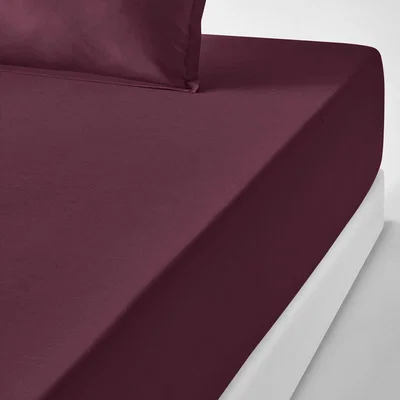 La Redoute Scenario 35cm High 100% Cotton Percale 200 Thread Count Fitted Sheet