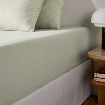 La Redoute Lona Lyocell/Cotton Percale Fitted Sheet with 30cm Flap