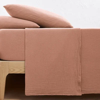 La Redoute Kumla Plain Cotton Muslin Flat Sheet
