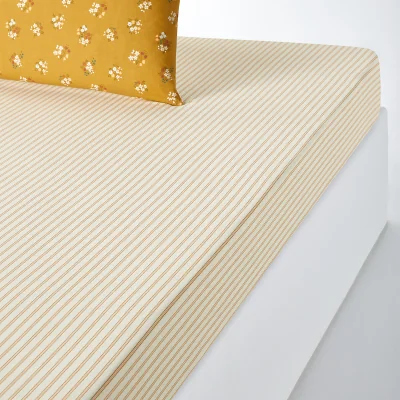 La Redoute Francine 30cm Flap Washed Cotton Fitted Sheet