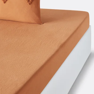 La Redoute Assa Plain Cotton Fitted Sheet For Deep Mattresses (30cm)