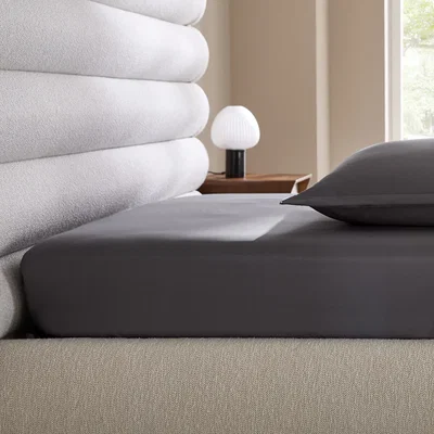 La Redoute Galor Cotton Sateen Fitted Sheet with 30cm Flap