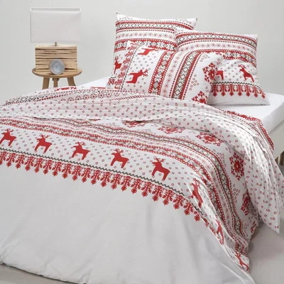 La Redoute Ovelis Winter Print 100% Cotton Flat Sheet
