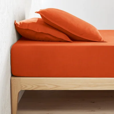 La Redoute Linot 100% Washed Linen Fitted Sheet For Deep Mattresses (30cm)