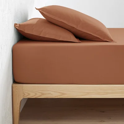 La Redoute Scenario Cotton Percale 200 Thread Count Fitted Sheet, 40cm Flap