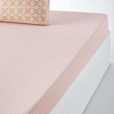 La Redoute Gardenia Geometric Floral 100% Cotton Fitted Sheet