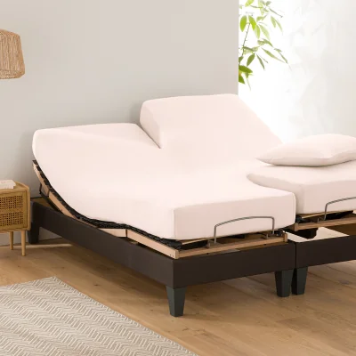La Redoute Scenario Plain Cotton Fitted Sheet For Articulated Bed
